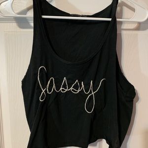NWOT Women’s Navy Blue “Sassy” Tank One Size
